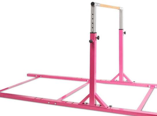 Double Horizontal Bars, Junior Gymnastic Training Parallel Bars W/11-Level 38-55" Adjustable Heights, 264lbs Capacity, I