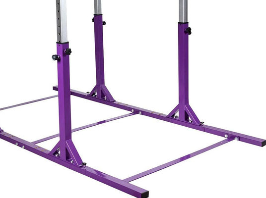 Double Horizontal Bars, Junior Gymnastic Training Parallel Bars W/11-Level 38-55" Adjustable Heights, 264lbs Capacity, I