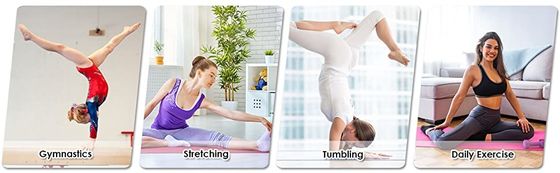 Folding Gym Mat  Zipper Seal Tumbling Exercise 34"X24"X14" Foldable Incline Gym Mats