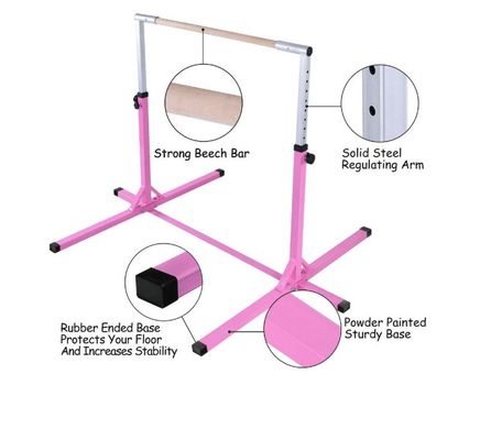 Team Sports  Gymnastics Equipment Adjustable Steel Horizontal Training Bar Gymnastics Junior Home   With Stainless Steel