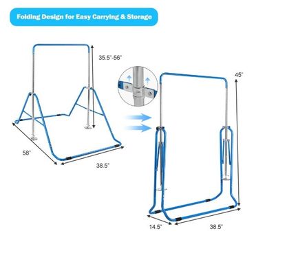 Expandable Gymnastics Training Bar Adjustable Junior For Kids Hanging  Swinging  Climbing