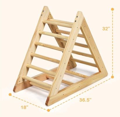 Wooden Climbing Triangle Ladder Triangle Climber with Climbing Ladder for Toddlers