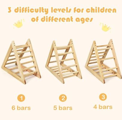 Wooden Climbing Triangle Ladder Triangle Climber with Climbing Ladder for Toddlers