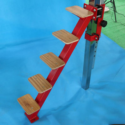 Fig Approval Red Pine Made   Gymnastics Spotting Bench For Parallel Bars